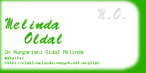 melinda oldal business card